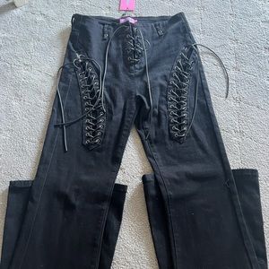 Edikted black flared pants